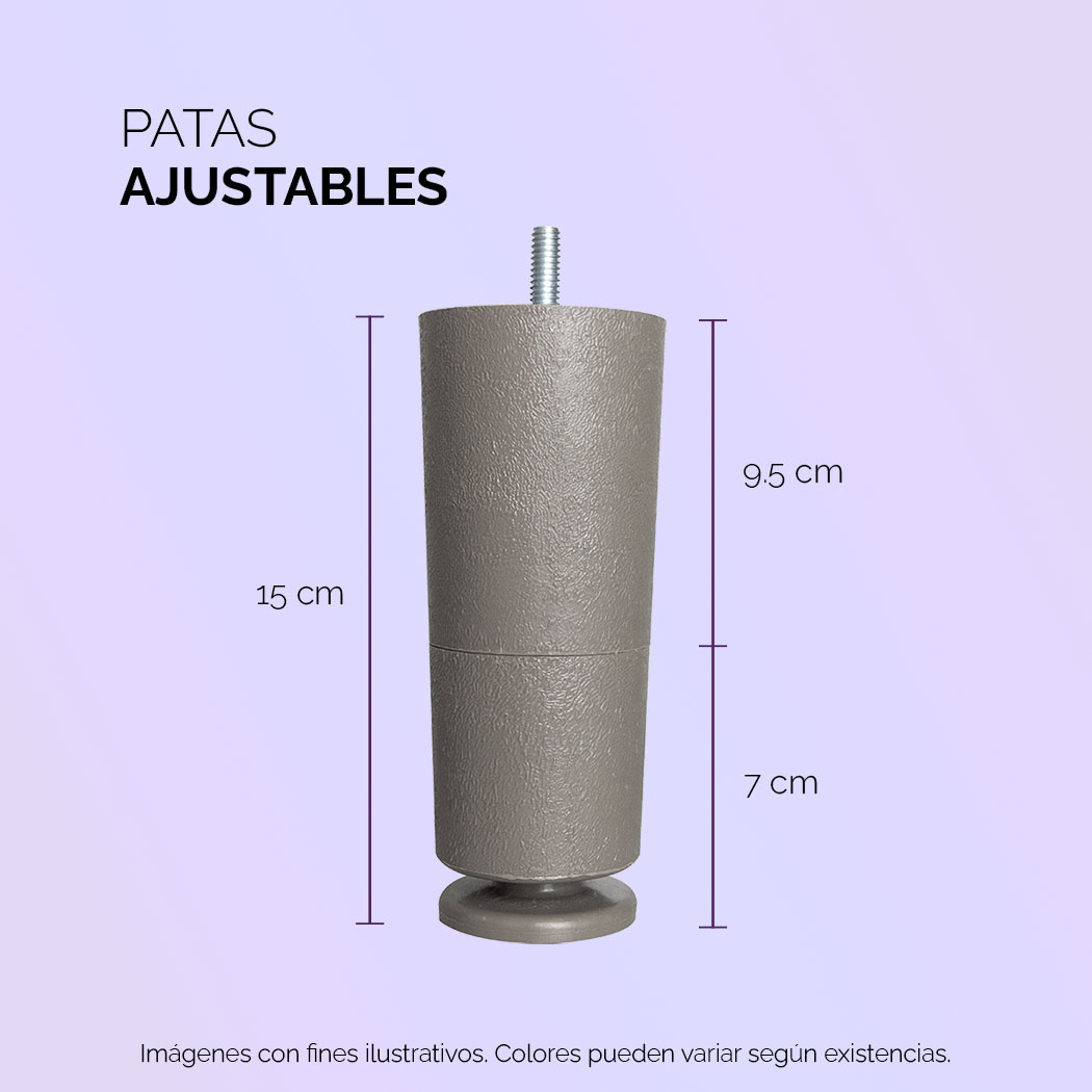 Patas ajustables para baje de cama Colchones Selther