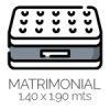 Matrimonial 140 x 190mts